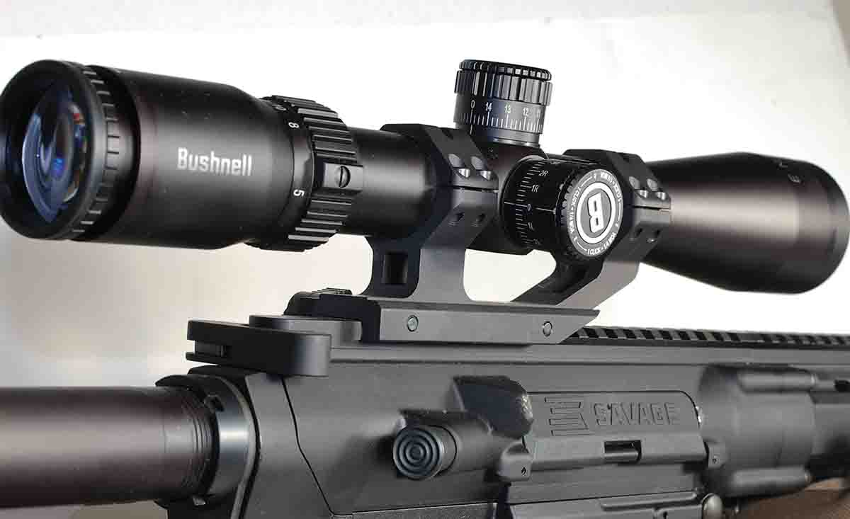 The addition of a Bushnell Engage 3-12x 42mm scope brought the weight of the MSR 10 Hunter up to 9 pounds, 14 ounces.